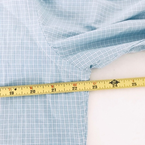 Ben Sherman | Button Front Dress Shirt Mens 16.5 Blue Striped Button Cuff - Picture 7 of 10